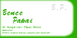 bence papai business card