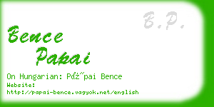 bence papai business card